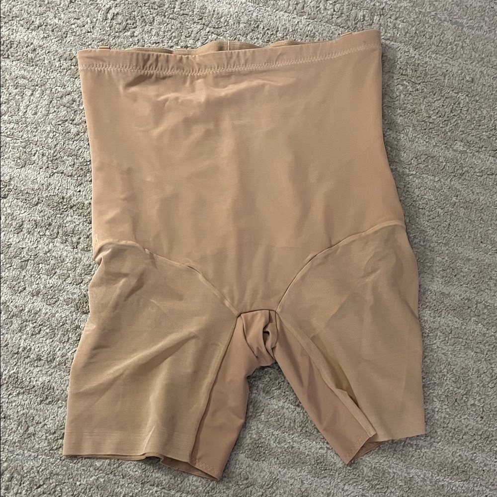 Honeylove Super Power Compression Shapewear High-Waisted Tan Shorts 3x